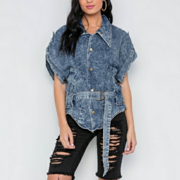 Vintage 80's Acid Wash Denim Jean Jacket - Picture 3 of 12